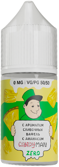 CandyMan Zero - Сливки Вафли Ананас 27 мл 0 мг