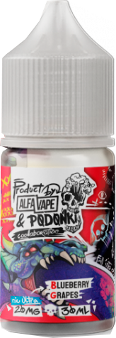 ALFA VAPE x PODONKI ICE - Черника Виноград 30 мл 20 мг (STRONG)