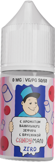 CandyMan Zero - Зефир Ваниль Брусника 27 мл 0 мг