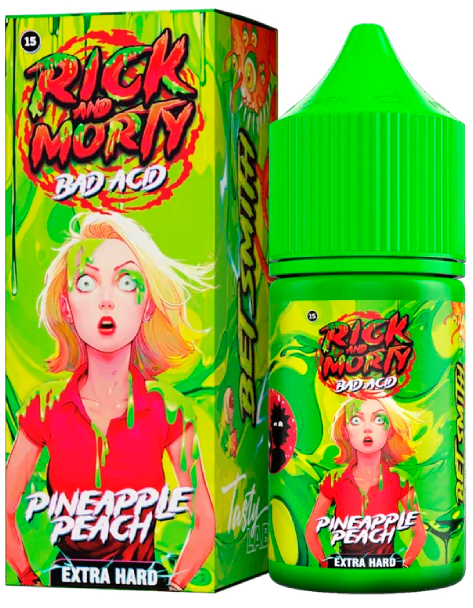 РИК и МОРТИ BAD ACID - Ананас Персик 30 мл 20 мг (STRONG)