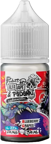 ALFA VAPE x PODONKI - Черника Виноград 30 мл 20 мг (STRONG)
