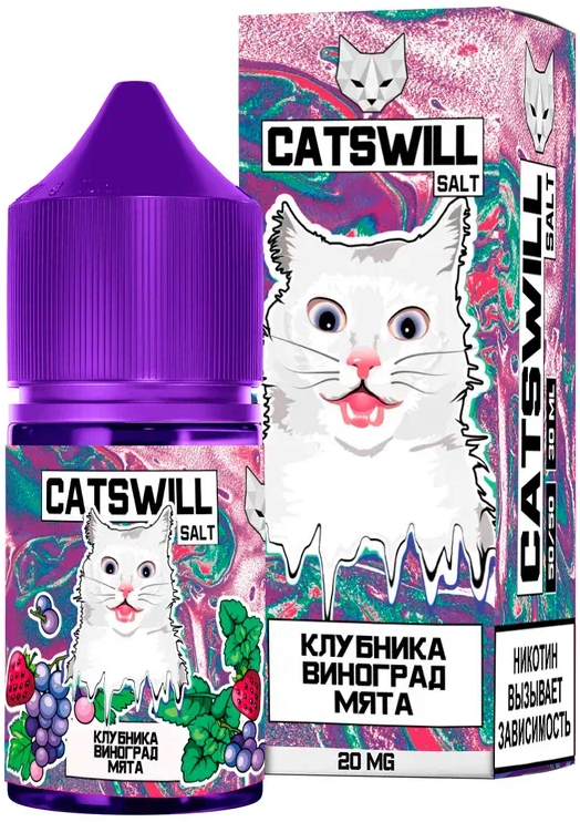 Catswill - Клубника Виноград Мята 30 мл 20 мг