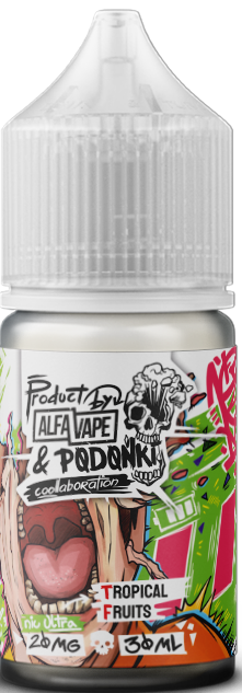 ALFA VAPE x PODONKI ICE - Тропические фрукты 30 мл 20 мг (STRONG)