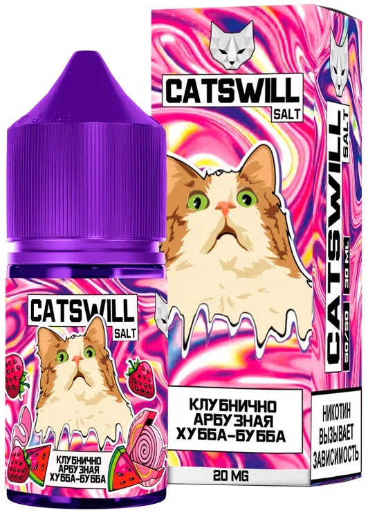 Catswill - Клубнично Арбузная Хуба Бубба 30 мл 20 мг