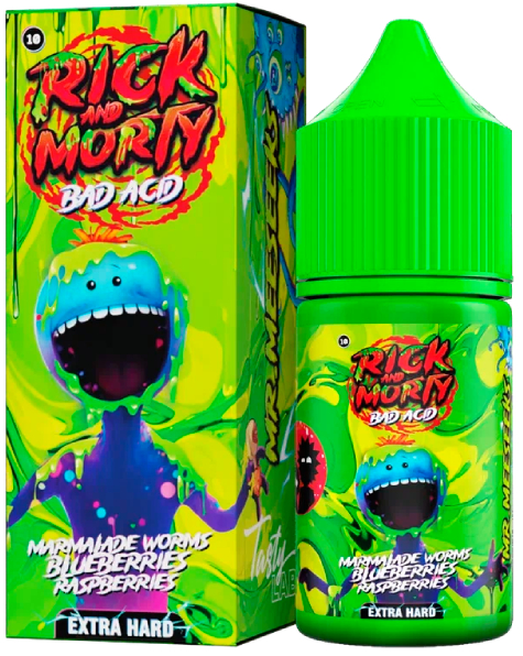 РИК и МОРТИ BAD ACID - Мармелад Голубика Малина 30 мл 20 мг (STRONG)